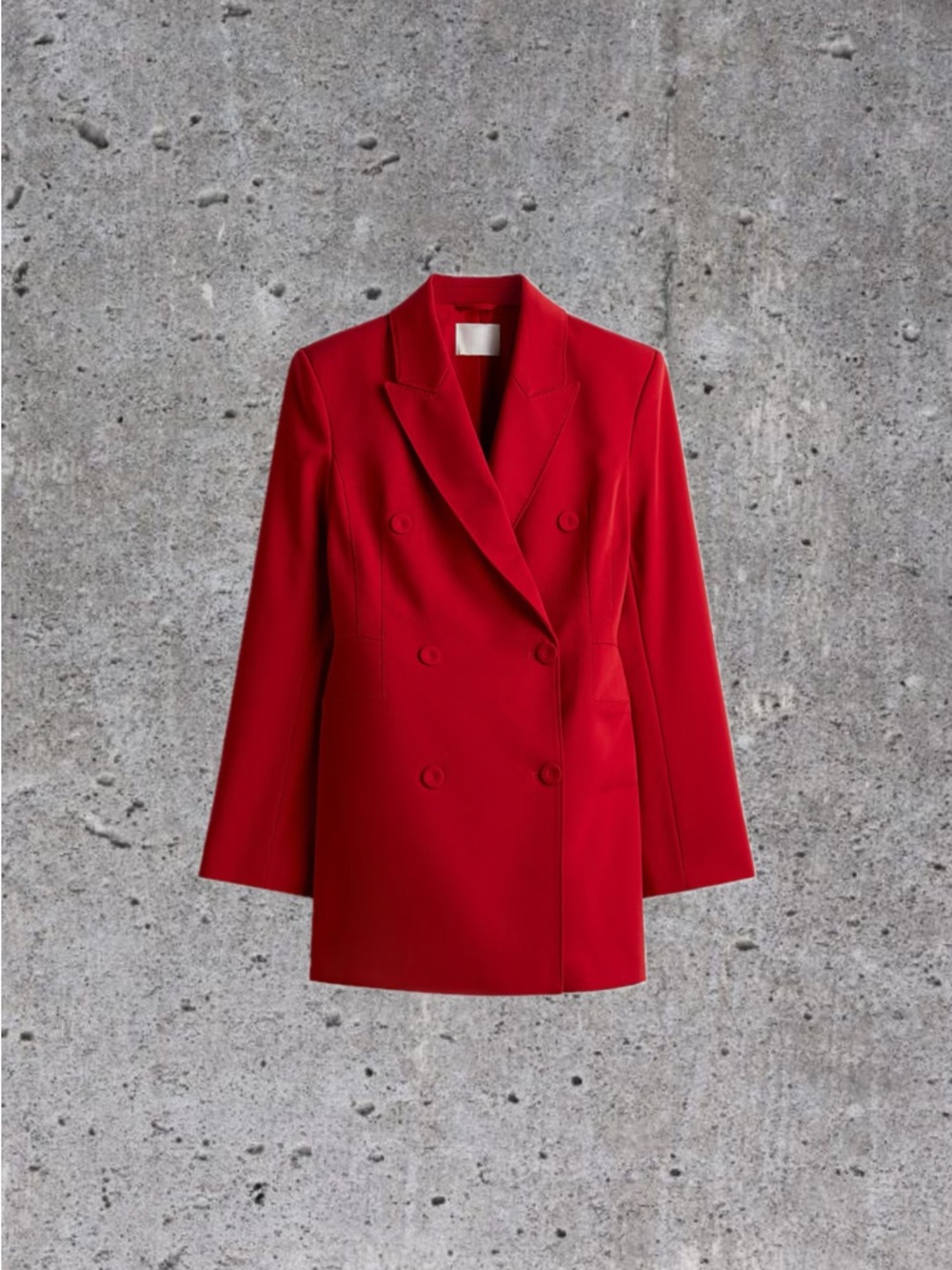 H&M Red Double-Breasted Women's Blazer Dress